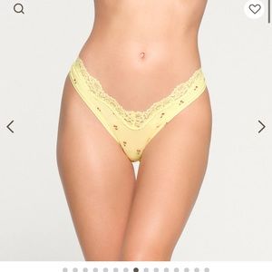 Skims lace cherry print thong